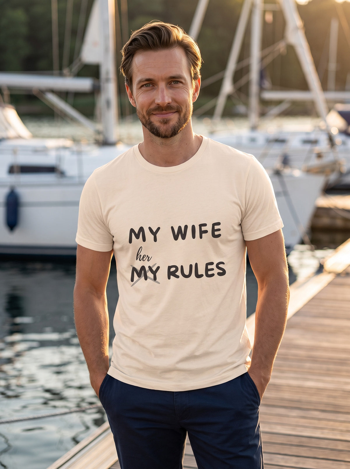 My Wife, Her Rules tee in Soft Cream — lifestyle [kk-studio]