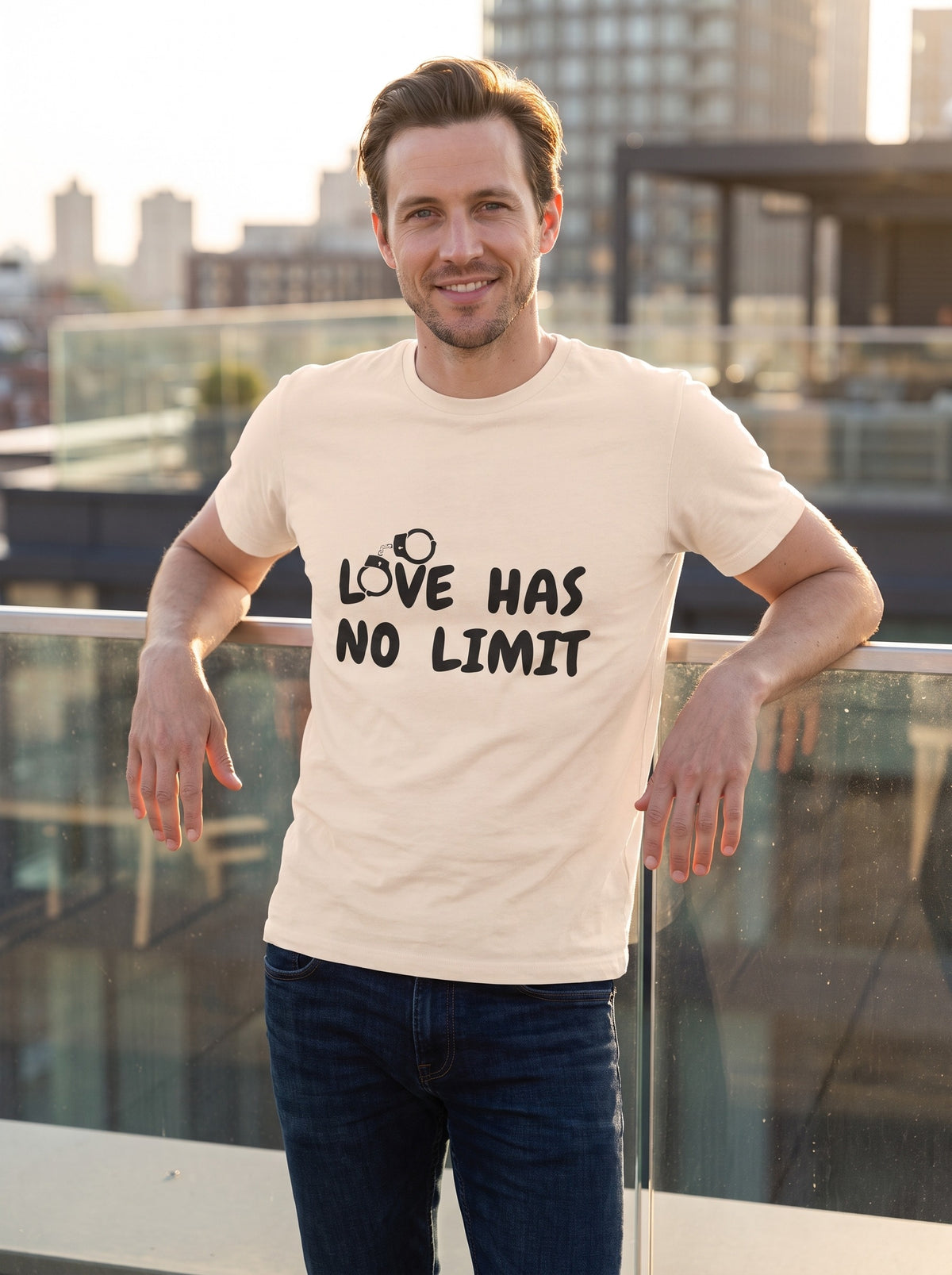 Love Has No Limit (His) tee in Soft Cream — lifestyle [kk-studio]