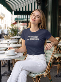 I'm Not Bossy. He Volunteered. tee in Navy — lifestyle [kk-studio]