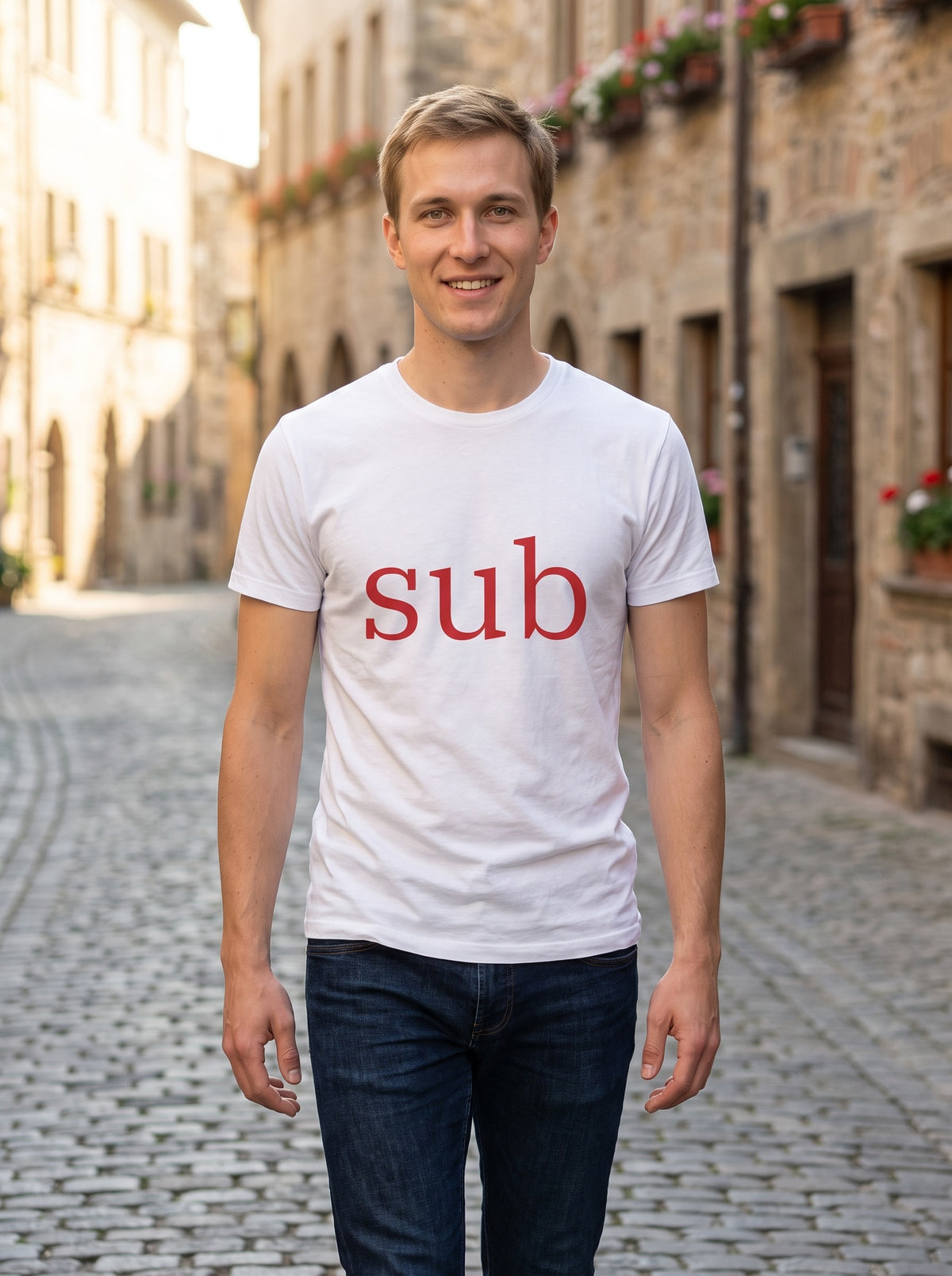 Sub tee in White — lifestyle [kk-studio]
