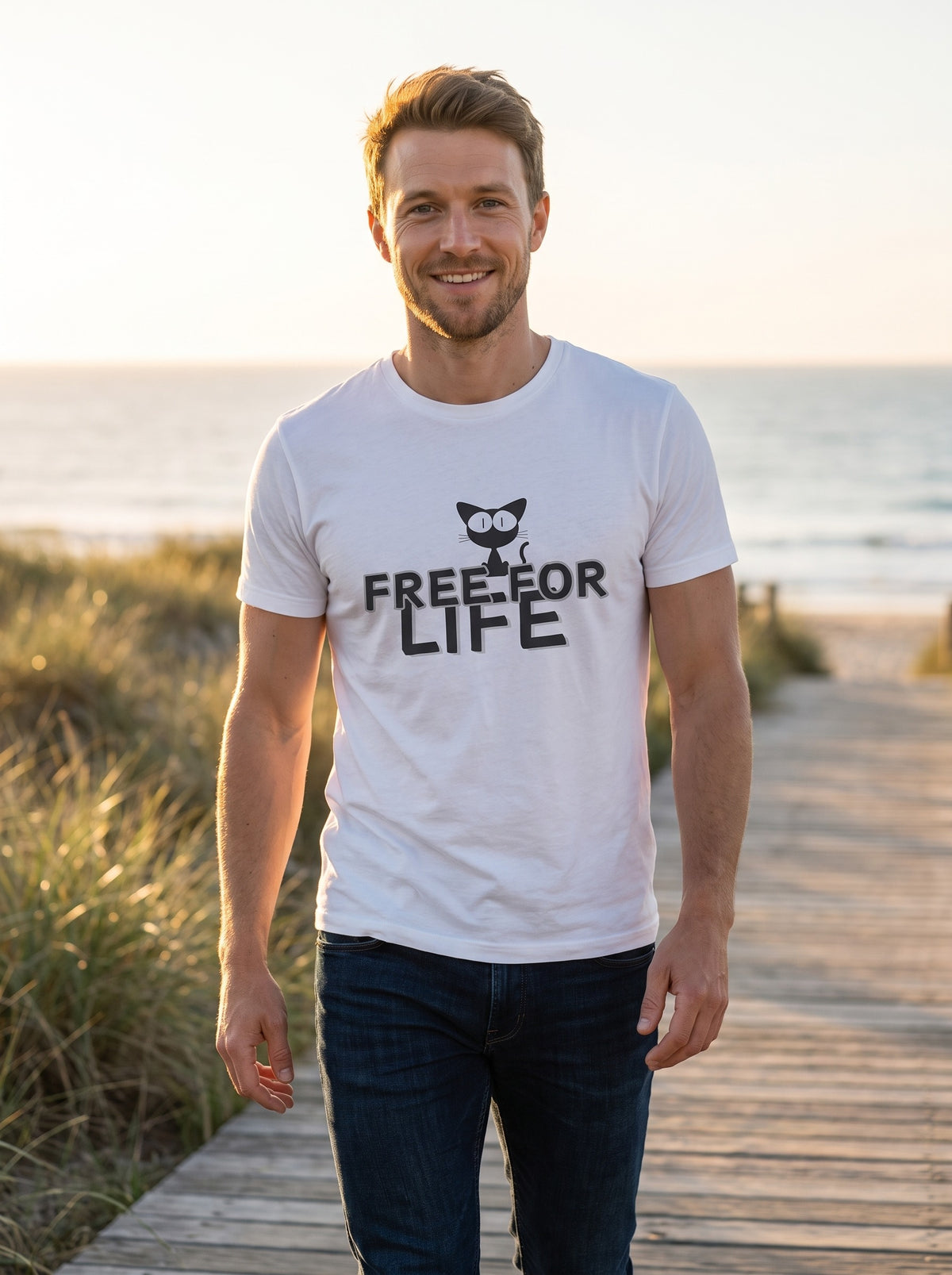 Free For Life tee in White — lifestyle [kk-studio]