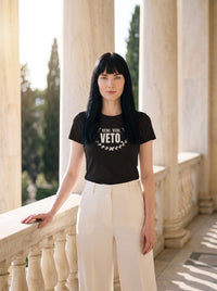Veni. Vidi. Veto. tee in Black — lifestyle [kk-studio]