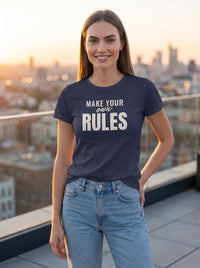 Make Your Own Rules tee in Navy — lifestyle [kk-studio]