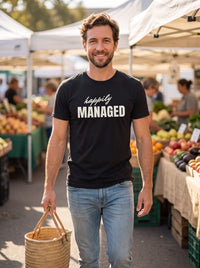 Happily Managed tee in Black — lifestyle [kk-studio]