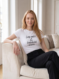 Long Nails = No Household Chores tee in White — lifestyle [kk-studio]