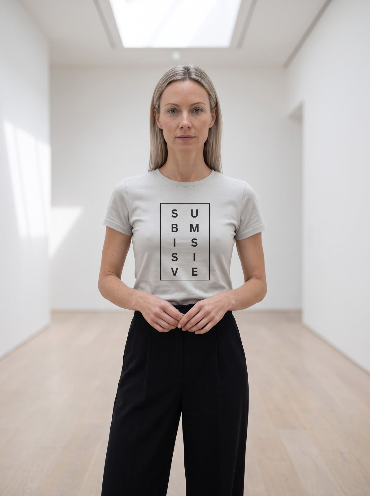 Submissive tee in Silver — lifestyle [kk-studio]