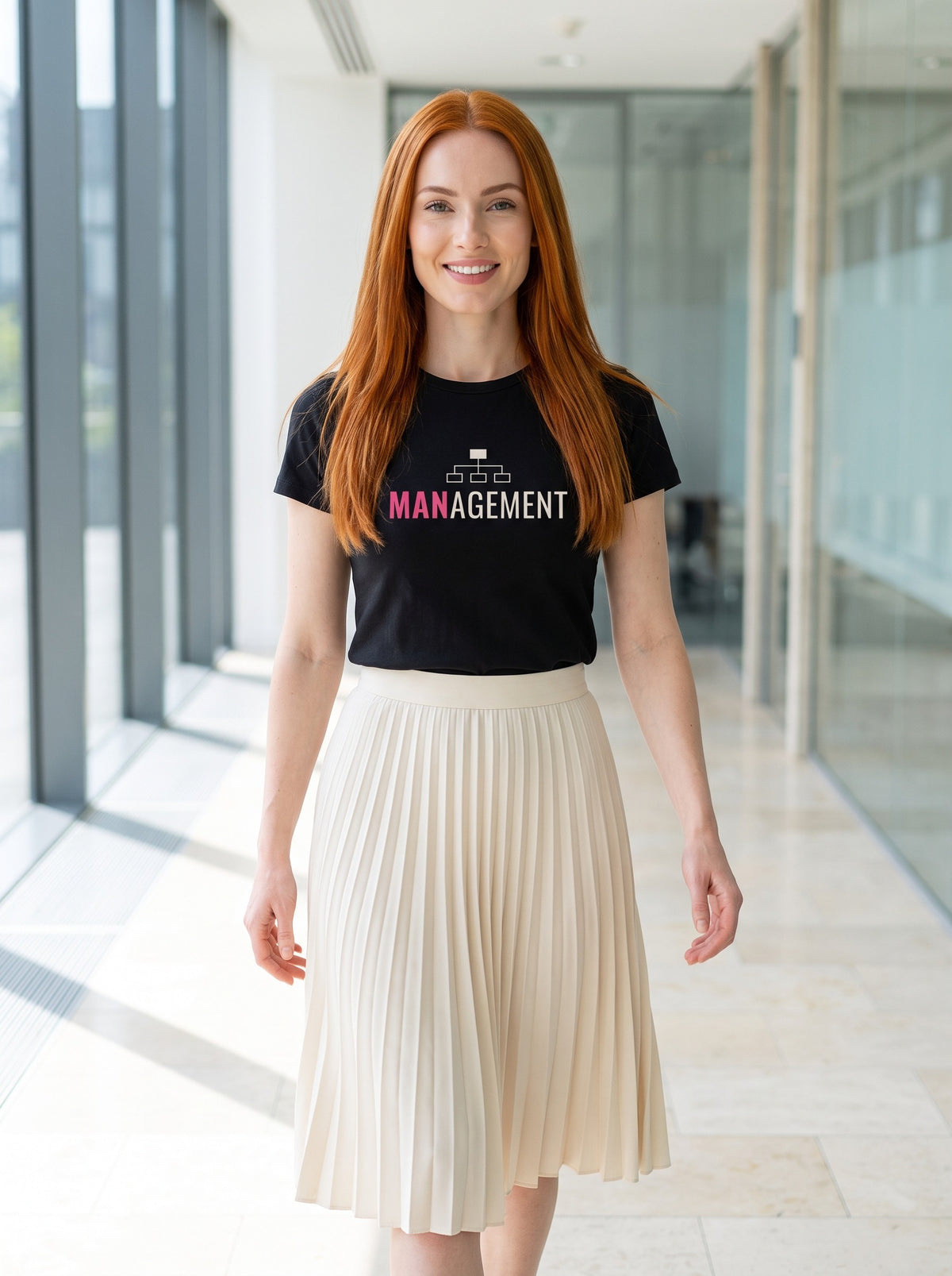 Management tee in Black — lifestyle [kk-studio]