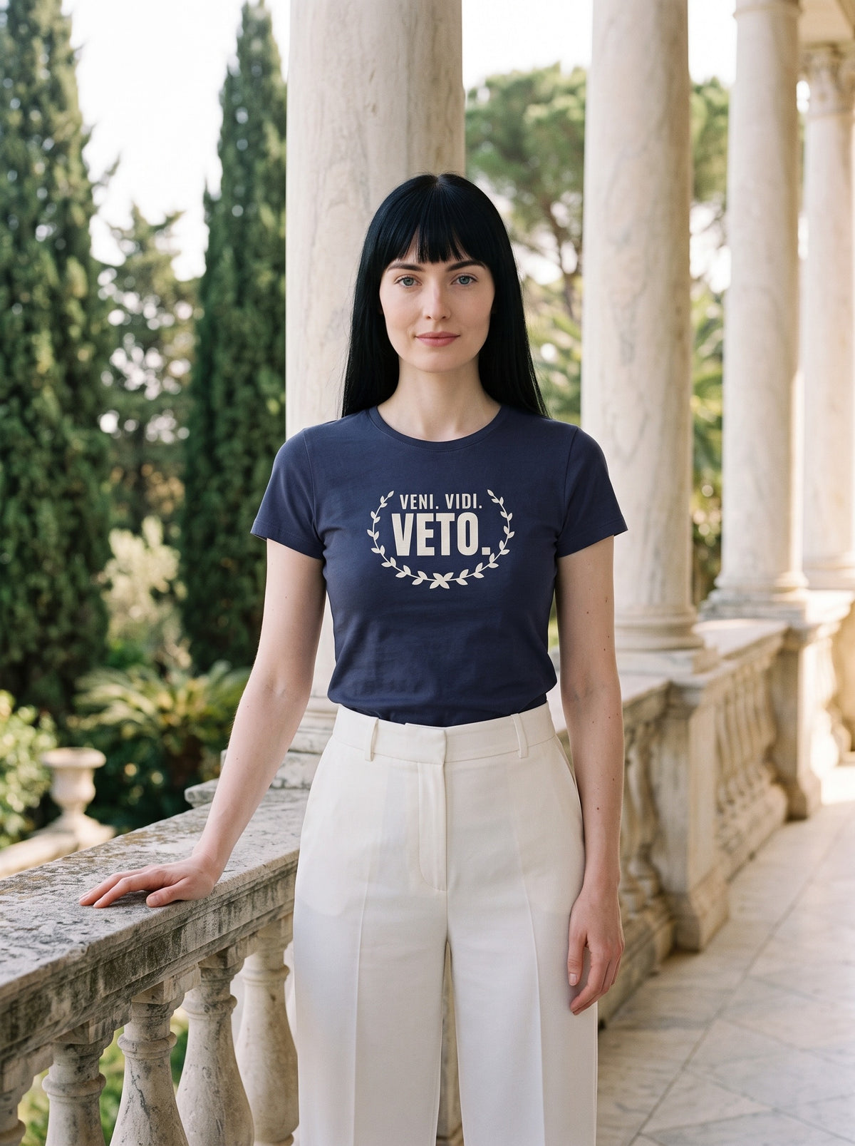 Veni. Vidi. Veto. tee in Navy — lifestyle [kk-studio]