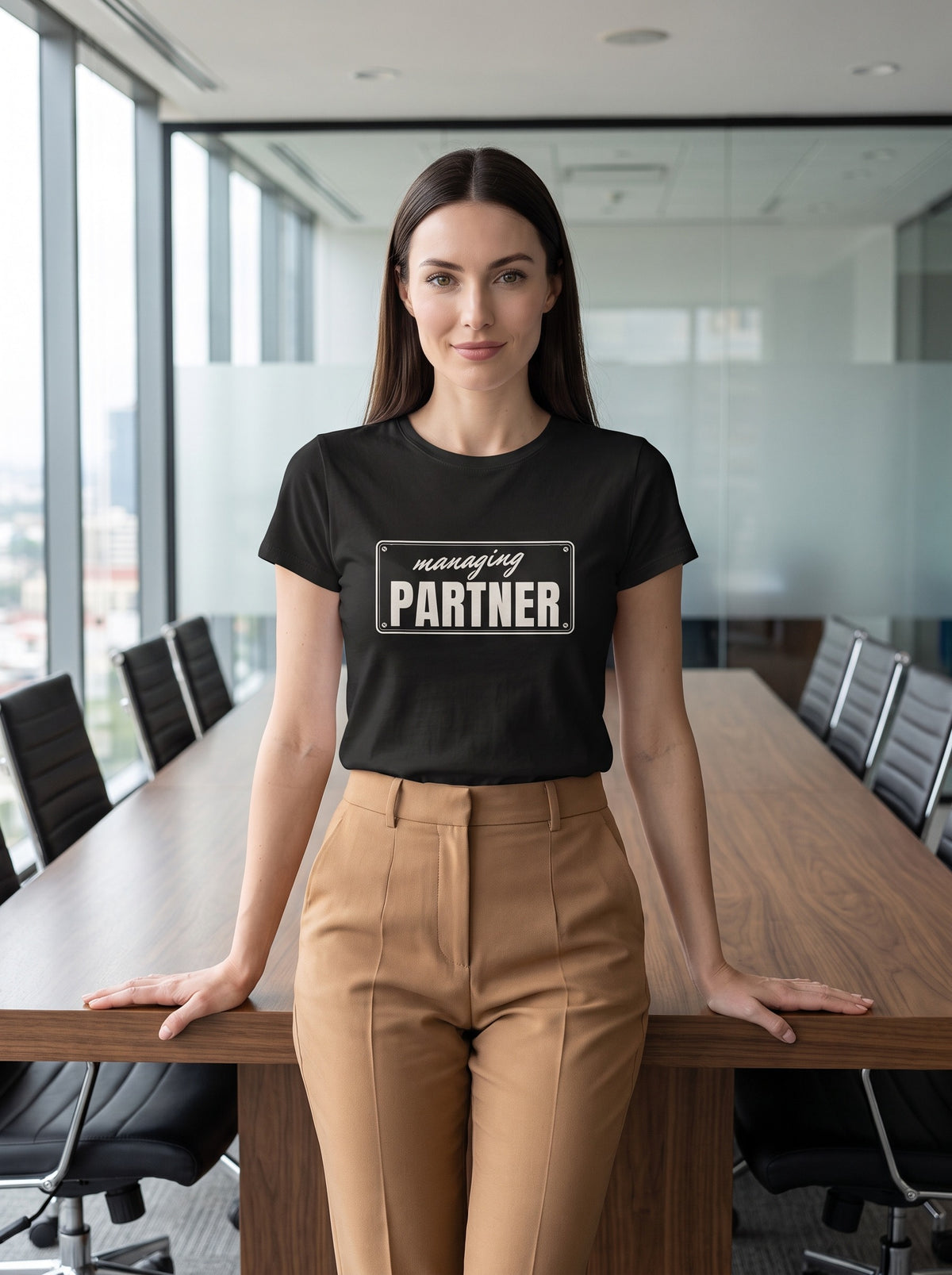 Managing Partner tee in Black — lifestyle [kk-studio]