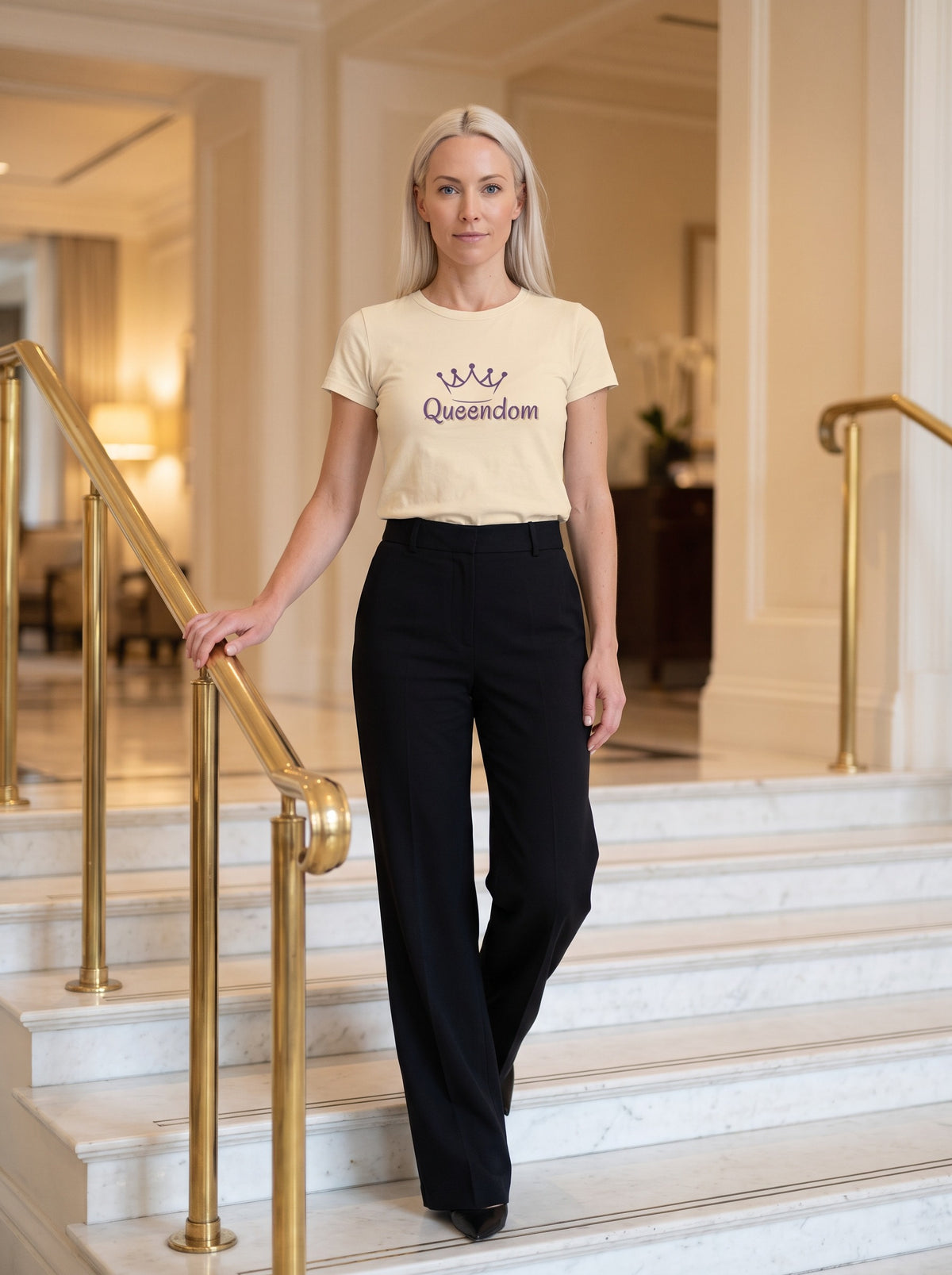 Queendom tee in Soft Cream — lifestyle [kk-studio]