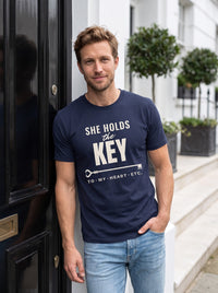 She Holds the Key tee in Navy — lifestyle [kk-studio]