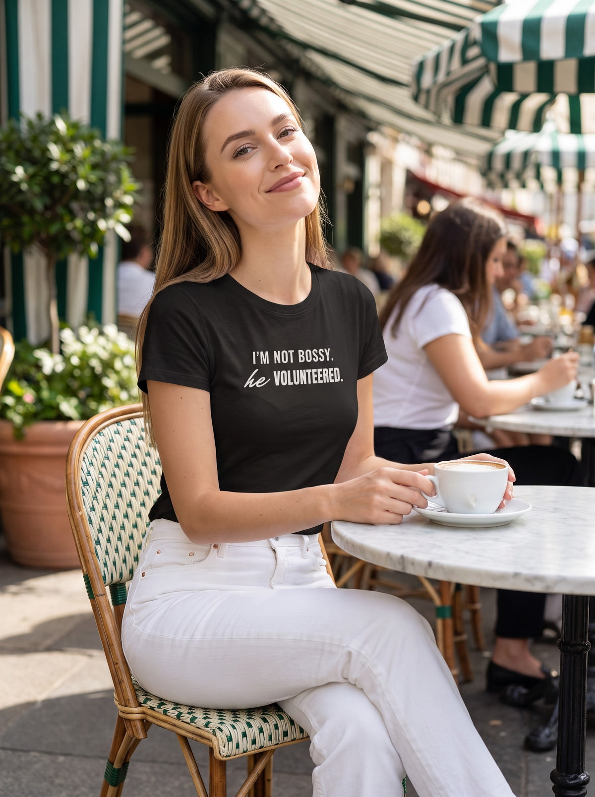 I'm Not Bossy. He Volunteered. tee in Black — lifestyle [kk-studio]