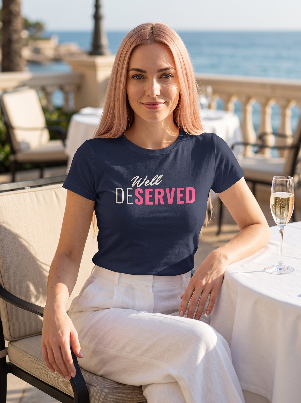 Well Deserved tee in Navy — lifestyle [kk-studio]