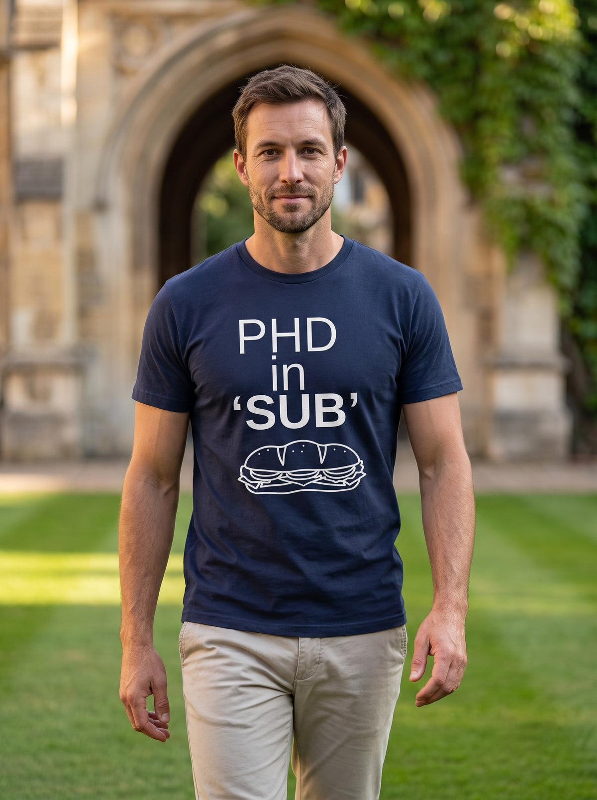 PhD in Sub tee in Navy — lifestyle [kk-studio]