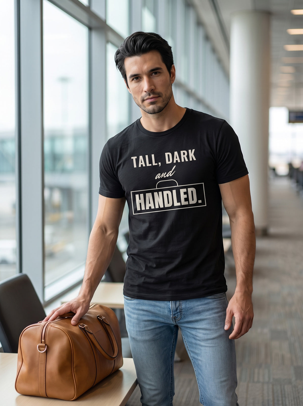 Tall, Dark and Handled tee in Black — lifestyle [kk-studio]