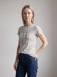 Submissive tee in Silver — three-quarter view [kk-studio]